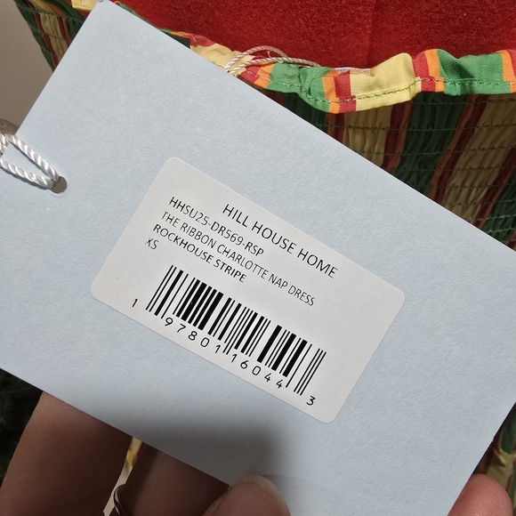 Hill House Green and Yellow Striped Mini Dress - Picture 7 of 9